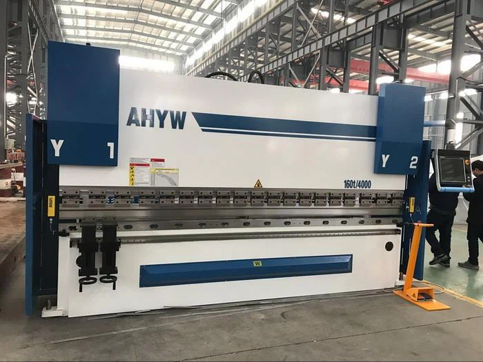 AHYW Yawei 6 Axis CNC Brake Press 160T4m CNC controlled hydraulci crowning table