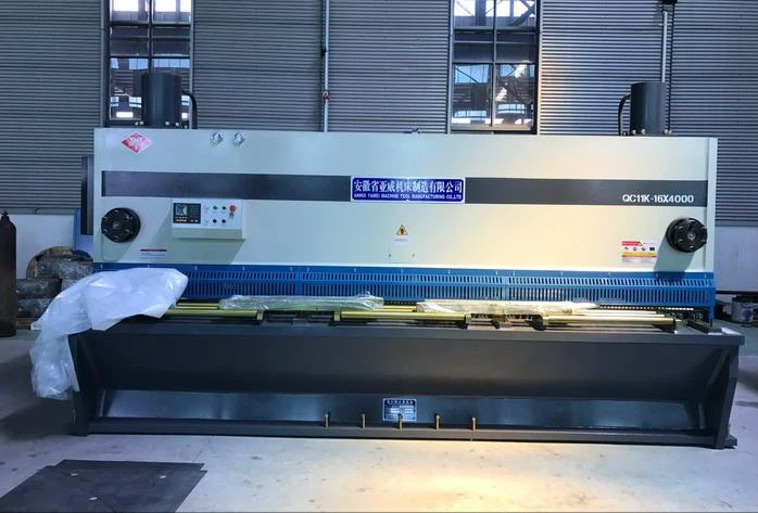 china yawei AHYW HGS 16mm 4mtr carbon steel sheet metal variable rake guillotine shears