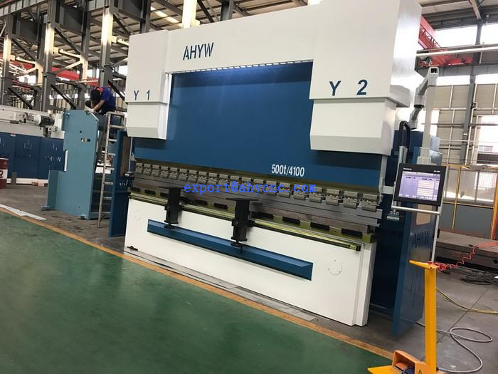 AHYW Yawei PBA 500T DELEM DA58T 4M full touch screen cnc synchro press brake made in china factory