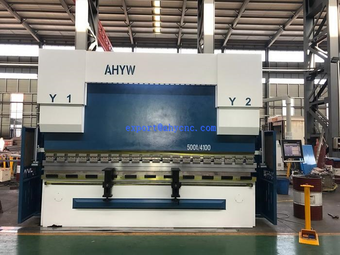 AHYW Yawei PBH 500T4M 4 axis cnc press brakes made in china factory DELEM DA58T DSP Laser guarding