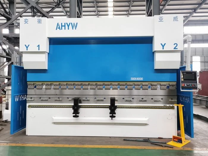 AHYW Yawei 300T4M 5 axis CNC Press brake made in china delem da53t hydraulic anti deflection bending machine 